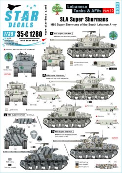 画像1: STAR DECALS[SD35-C1280]1/35 現用 中東戦争 レバノンの戦車とAFV＃10 SLA(南レバノン軍)所属のM50スーパーシャーマン