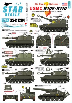 画像1: STAR DECALS[SD35-C1284]1/35 ベトナム戦争 米 ビッグガンインベトナム＃1 ベトナムで運用された米海兵隊のM109/M110