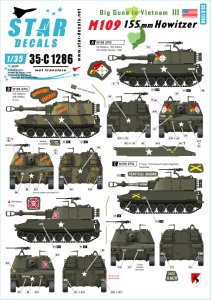 画像1: STAR DECALS[SD35-C1286]1/35 ベトナム戦争 米 ビッグガンインベトナム＃3 ベトナムで運用された米陸軍所属のM109 155mm自走砲 (1)