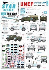 STAR DECALS[SD35-C1292]1/35 現用 中東/欧 中東での平和維持軍 スエズ シナイ ガザ地区のUNEF ユーゴスラビアとスウェーデン軍車両