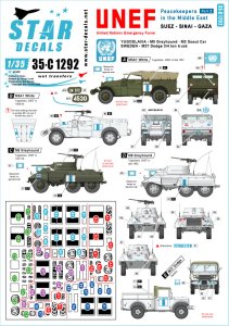 画像1: STAR DECALS[SD35-C1292]1/35 現用 中東/欧 中東での平和維持軍 スエズ シナイ ガザ地区のUNEF ユーゴスラビアとスウェーデン軍車両 (1)