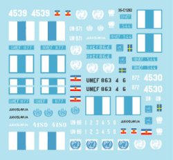 画像2: STAR DECALS[SD35-C1292]1/35 現用 中東/欧 中東での平和維持軍 スエズ シナイ ガザ地区のUNEF ユーゴスラビアとスウェーデン軍車両