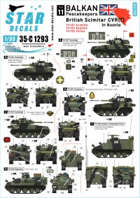 STAR DECALS[SD35-C1293]1/35 現用 英 バルカン半島の平和維持軍＃11 ボスニアでの英国陸軍シミターCVR(T)/シミター/スパルタン/スルタン