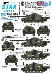 画像1: STAR DECALS[SD35-C1295]1/35 現用 英 バルカン半島の平和維持軍＃13 コソボでの英陸軍チャレンジャー2 (1)