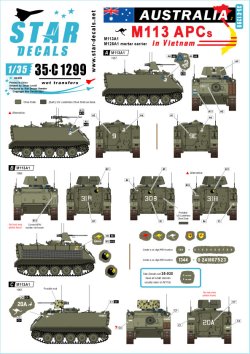 画像1: STAR DECALS[SD35-C1299]1/35 ベトナム戦争 ベトナムでのオーストラリア軍♯2 M113APC/M113A1/M125A1自走迫撃砲