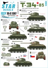 STAR DECALS[SD35-C1307]1/35 WWII 東欧諸国でのT-34/85中戦車 ポーランド/ユーゴスラビア/チェコ赤軍