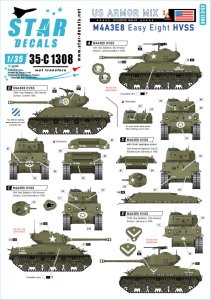 画像1: STAR DECALS[SD35-C1308]1/35 WWII 米軍AFV特集＃1 M4A3E8イージエイトHVSS 欧州1944〜45 (1)