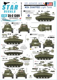 STAR DECALS[SD35-C1309]1/35 WWII 米軍AFV特集＃2 欧州戦線でのM24チャーフィー1944〜45
