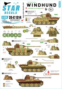 画像1: STAR DECALS[SD35-C1314]1/35 WWII 独 グレイハウンド＃3 第116装甲師団第24戦車連隊所属のパンサー戦車 (1)