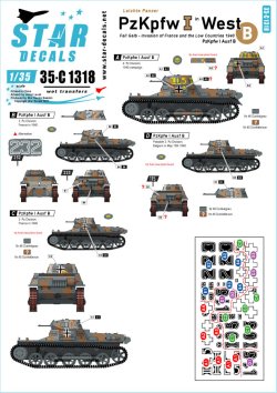 画像1: STAR DECALS[SD35-C1318]1/35 WWII 独 西部戦線でのI号戦車B型 フランス戦線とオランダの戦い1940