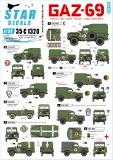 STAR DECALS[SD35-C1320]1/35 現用 ソ/露 GAZ-69 冷戦時代のソビエト連邦とワルシャワ条約機構のGAZ/UAZ-69およびGAZ-69A