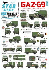 STAR DECALS[SD35-C1320]1/35 現用 ソ/露 GAZ-69 冷戦時代のソビエト連邦とワルシャワ条約機構のGAZ/UAZ-69およびGAZ-69A