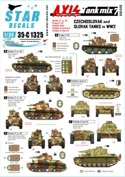 画像1: STAR DECALS[SD35-C1325]1/35 WWII 枢軸軍に参加した東ヨーロッパの戦車＃7 第二次世界大戦中におけるチェコとスロバキアの戦車