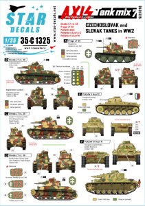 画像1: STAR DECALS[SD35-C1325]1/35 WWII 枢軸軍に参加した東ヨーロッパの戦車＃7 第二次世界大戦中におけるチェコとスロバキアの戦車 (1)