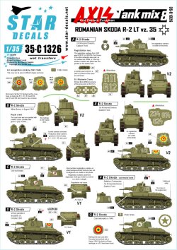 画像1: STAR DECALS[SD35-C1326]1/35 WWII 枢軸軍に参加した東ヨーロッパの戦車＃8 ルーマニアのシュコダR-2 LTvz 35