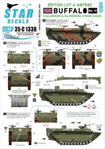 画像1: STAR DECALS[SD35-C1330]1/35 WWII 英 イギリス軍LVT-4バッファローMkIV アーンハイムと横断されたライン川とエルベ川 (1)