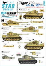 STAR DECALS[SD35-C1334]1/35 WWII 独 ドイツ国防軍タイガーI 第502重戦車大隊＃2 タイガー極初期/初期/中期型 1943〜44