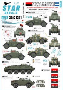 画像1: STAR DECALS[SD35-C1341]1/35 現用 ニカラグア＃2 サンディニスタ民族解放戦線と1979年以降の革命軍 スタッグハウンドMkI BRDM-2 BTR-60PB (1)