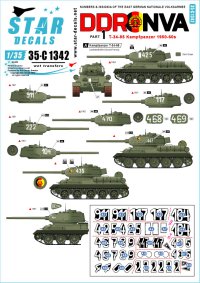 STAR DECALS[SD35-C1342]1/35 現用 東ドイツ国家人民軍＃1 T-34-85主力戦車1950〜60年代