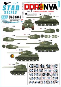 画像1: STAR DECALS[SD35-C1342]1/35 現用 東ドイツ国家人民軍＃1 T-34-85主力戦車1950〜60年代 (1)