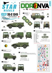 STAR DECALS[SD35-C1345]1/35 現用 東ドイツ国家人民軍＃4 国境警備隊と人民警察 GAZ-69 UAZ-469 BTR-40