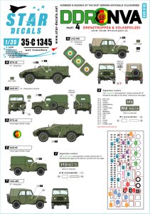 画像1: STAR DECALS[SD35-C1345]1/35 現用 東ドイツ国家人民軍＃4 国境警備隊と人民警察 GAZ-69 UAZ-469 BTR-40 (1)