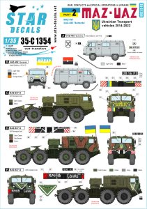 画像1: STAR DECALS[SD35-C1354]1/35 現用 ウクライナの戦争＃2 ウクライナ軍の輸送車輌 MAZ-537 UAZ-452ブハンカ(2014-2022年) (1)