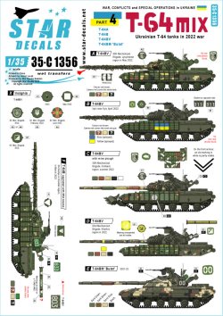 画像1: STAR DECALS[SD35-C1356]1/35 現用 ウクライナの戦争＃4 ウクライナ軍のT-64戦車 T-64A T-64B T-64BV T-64BM"ブラート"(2022年)