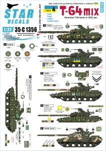 画像1: STAR DECALS[SD35-C1356]1/35 現用 ウクライナの戦争＃4 ウクライナ軍のT-64戦車 T-64A T-64B T-64BV T-64BM"ブラート"(2022年) (1)