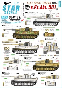 画像1: STAR DECALS[SD35-C1357]1/35 WWII ドイツ 東部戦線のタイガーI＃1 第501重装甲大隊 タイガーI重戦車/指揮戦車 中期生産型(1943-44年) (1)