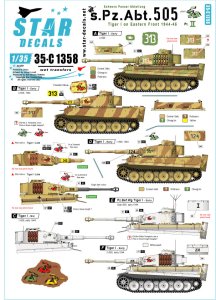 画像1: STAR DECALS[SD35-C1358]1/35 WWII ドイツ 東部戦線のタイガーI＃2 第505重装甲大隊 タイガーI重戦車/指揮戦車 初期/中期生産型(1943-44年) (1)