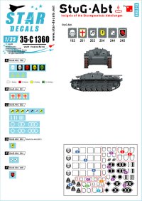 STAR DECALS[SD35-C1360]1/35 WWII ドイツ 突撃砲部隊＃2 突撃砲大隊の汎用マーキング＃2