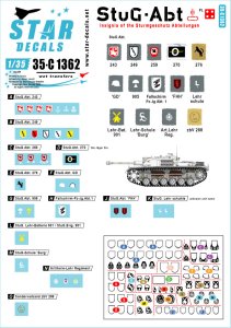 画像1: STAR DECALS[SD35-C1362]1/35 WWII ドイツ 突撃砲部隊＃4 突撃砲大隊の汎用マーキング＃4 (1)