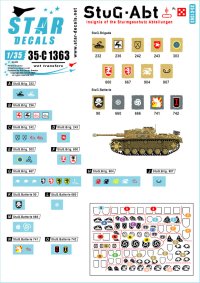 STAR DECALS[SD35-C1363]1/35 WWII ドイツ 突撃砲部隊＃5 突撃砲旅団の汎用マーキング＃5