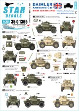 STAR DECALS[SD35-C1365]1/35 WWII イギリス軍 ダイムラー装甲車＃2 戦後冷戦期の海外派遣イギリス軍 パレスチナ 韓国 ケニア スエズ マレーシア キプロス