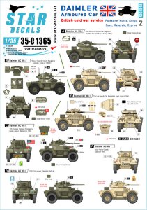 画像1: STAR DECALS[SD35-C1365]1/35 WWII イギリス軍 ダイムラー装甲車＃2 戦後冷戦期の海外派遣イギリス軍 パレスチナ 韓国 ケニア スエズ マレーシア キプロス (1)