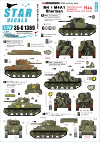 STAR DECALS[SD35-C1369]1/35 WWII アメリカ 太平洋戦線 1944年の戦い M4/M4A1シャーマン戦車 パプア＝ニューギニア/ガダルカナル/ブーゲンビル/他