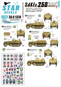 画像1: STAR DECALS[SD35-C1370]1/35 WWII ドイツ 西部戦線のSd.Kfz.250"ノイ"＃1 第2装甲師団/第1 SS装甲師団LAH/第9SS装甲師団ホーエンシュタウフェン/第10 SS装甲師団フルンツベルク (1)