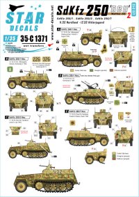 STAR DECALS[SD35-C1371]1/35 WWII ドイツ 西部戦線のSd.Kfz.250"ノイ"＃2 武装親衛隊マーキング集 第11 SS義勇装甲擲弾兵師団ノルトラント/第12 SS装甲師団ヒトラーユーゲント