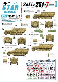 STAR DECALS[SD35-C1372]1/35 WWII ドイツ Sd.Kfz.251/7 Ausf.D 戦闘工兵車 装甲教導師団/第9装甲師団/第20装甲師団/第107装甲旅団