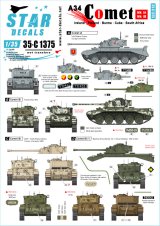 STAR DECALS[SD35-C1375]1/35 現用 イギリス 戦後のA34コメット アイルランド/フィンランド/南アフリカ/ビルマ/キューバ