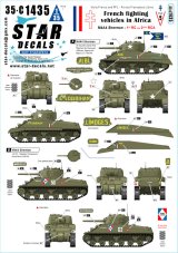 STAR DECALS[SD35-C1435]1/35 WWII アフリカのフランス軍戦闘車両＃5 第1胸甲騎兵連隊/第2アフリカ騎兵連隊のM4A4シャーマン 1943/44年