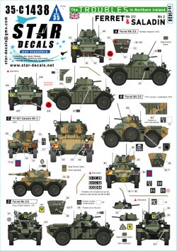 画像1: STAR DECALS[SD35-C1438]1/35 現用 北アイルランド紛争のフェレットMk.2/3/サラディンMk.2 1970年代