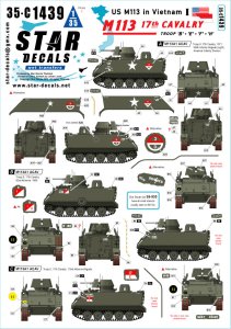 画像1: STAR DECALS[SD35-C1439]1/35 現用 ベトナム戦争のM113＃1 第17騎兵連隊のM113A1 ACAV B/E/F/H中隊 (1)
