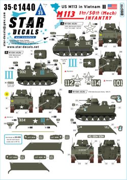画像1: STAR DECALS[SD35-C1440]1/35 現用 ベトナム戦争のM113＃2 第50歩兵(機械化)連隊第1大隊のM113A1 ACAV