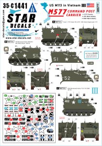 画像1: STAR DECALS[SD35-C1441]1/35 現用 ベトナム戦争のM113＃3 第17騎兵連隊第1大隊/第5歩兵(機械化)連隊第1大隊/第50歩兵(機械化)連隊第1大隊のM577A1コマンドポスト (1)