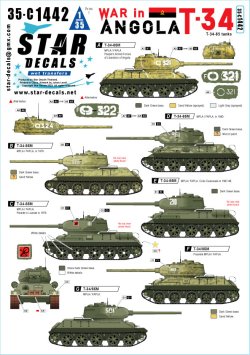画像1: STAR DECALS[SD35-C1442]1/35 現用 アンゴラ内戦＃1 MPLA/FAPLAのT-34-85戦車 1970-80年代