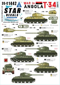 画像1: STAR DECALS[SD35-C1442]1/35 現用 アンゴラ内戦＃1 MPLA/FAPLAのT-34-85戦車 1970-80年代 (1)