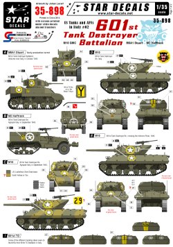 画像1: STAR DECALS[SD35-898] 1/35 WWII米 イタリア戦線の第601駆逐戦車大隊 デカールセット