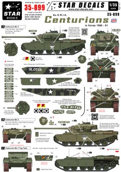 画像1: STAR DECALS[SD35-899] 1/35 朝鮮戦争のセンチュリオンMk.III 第8王立アイリッシュ軽騎兵連隊 1950-1951 デカールセット